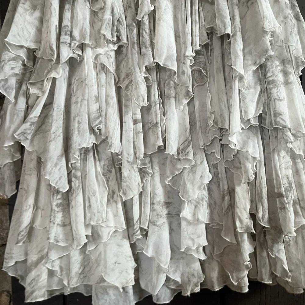 Free People Flowy Layered Maxi Skirt    Sz 2 - Picture 4 of 11